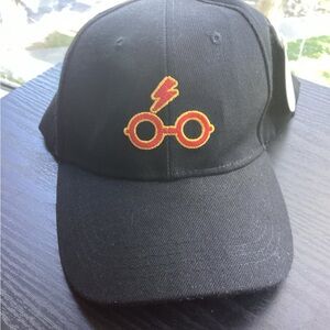 Harry Potter Glasses Black Kids Cap with Red and Yellow Embroidery